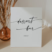 Boho Chic Black and White Dessert Bar Wedding Sockelschild