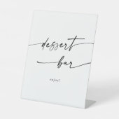 Boho Chic Black and White Dessert Bar Wedding Sockelschild (Vorderseite)