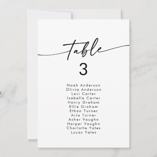 Boho Chic Black and White Hanging Seating Chart Einladung (Vorderseite)