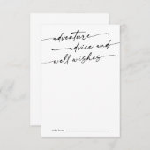 Boho Chic Black and White Wedding Adventure Hinweiskarte (Vorne/Hinten)