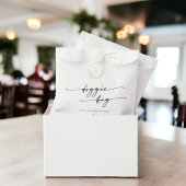 Boho Chic Black and White Wedding Dog Leckerei Geschenktütchen