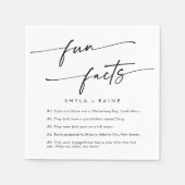 Boho Chic Black and White Wedding Fun Fakt Napkins Serviette (Vorderseite)