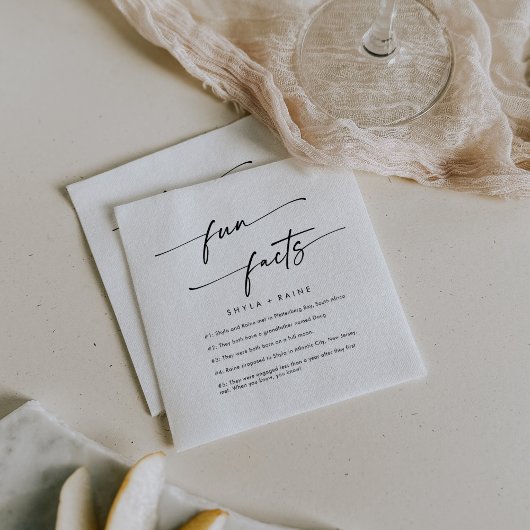 Boho Chic Black and White Wedding Fun Fakt Napkins Serviette