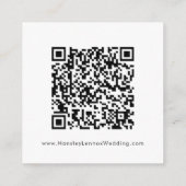Boho Chic Black and White Wedding QR Code UAWG Begleitkarte (Rückseite)