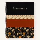 Boho-Chic Black & Rust Bullet Journal Notizblock (Vorderseite)