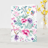 Boho Chic Blume & Butterfliegen | Muttertag Karte (Gelbe Blume)