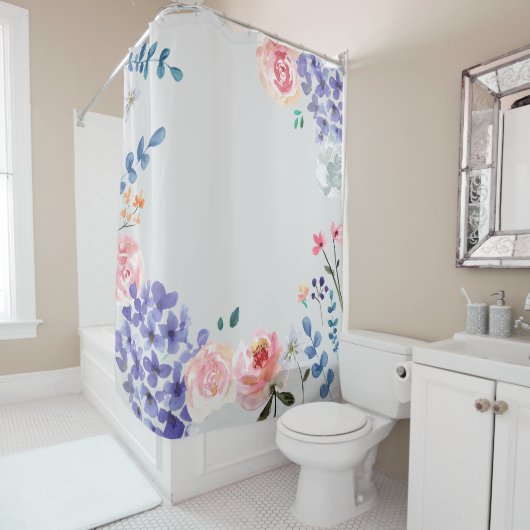 Boho Chic Blume Duschvorhang (Beispiel)