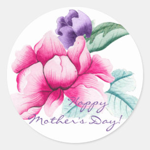 Boho Chic-Blume Happy Mother Day Stickers