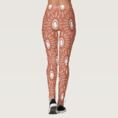 Boho Chic Blume: Modernes Nahtloses Design Leggings (Rückseite)