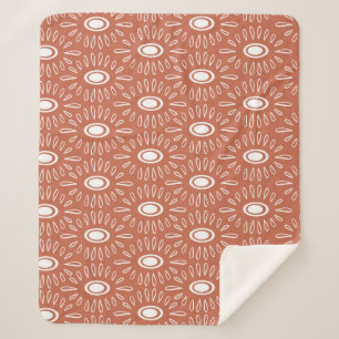 Boho Chic Blume: Modernes Nahtloses Design Sherpadecke