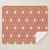 Boho Chic Blume: Modernes Nahtloses Design Sherpadecke (Vorderseite (Horizontal))