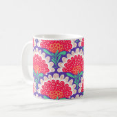 Boho-Chic-Blumen-Vintage-Druck. Kaffeetasse (Vorderseite Links)