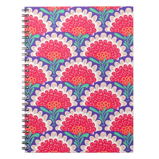 Boho-Chic-Blumen-Vintage-Druck. Notizblock (Vorderseite)
