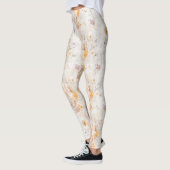 Boho-Chic-Blumen-Wasserfarbe Leggings (Links)