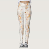 Boho-Chic-Blumen-Wasserfarbe Leggings (Vorderseite)