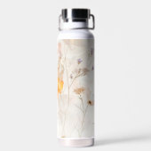 Boho-Chic-Blumen-Wasserfarbe Trinkflasche (Rückseite)