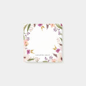 Boho-Chic-Blumenkranz personalisierte Post-it-Noti Post-it Klebezettel (Vorderseite)