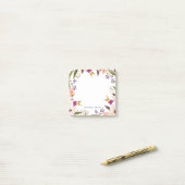 Boho-Chic-Blumenkranz personalisierte Post-it-Noti Post-it Klebezettel (Auf Schreibtisch)