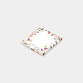 Boho-Chic-Blumenkranz personalisierte Post-it-Noti Post-it Klebezettel (angewinkelt)