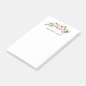 Boho-Chic-Blumenmuster personalisierte Post-it-Not Post-it Klebezettel (angewinkelt)
