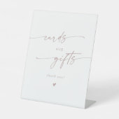 Boho Chic Blush Pink Hochzeitskarten und Geschenke Sockelschild (Vorderseite)