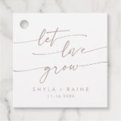 Boho Chic Blush Pink Lassend Liebe Hochzeit Geschenkanhänger (Vorderseite)