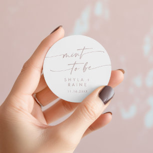 Boho Chic Blush Pink Minze zu sein Lieblingsaufkle Runder Aufkleber