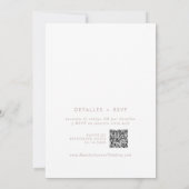 Boho Chic Blush Pink QR Code Spanische Hochzeit Einladung (Rückseite)