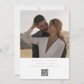Boho Chic Blush Pink QR Foto-Kalender Save The Date (Rückseite)