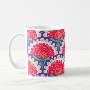 Boho Chic Blütendruck Vintag. Kaffeetasse