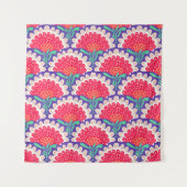 Boho Chic Blütendruck Vintag. Wandteppich (Vorderseite)