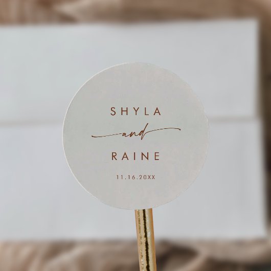 Boho Chic Bohemisch Cream Names Umschlag Aufkleber