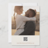 Boho Chic Bohemisch Creme Multi Foto QR Code Save The Date (Rückseite)