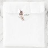 Boho Chic Bohemisch Feather Custom Gastgeschenk Runder Aufkleber (Tasche)