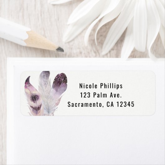 Boho Chic Bohemisch Feather Moderne Party Einladun (Insitu)