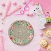 BOHO Chic Bohemisch Rustikal Blumenwald Wasserfarb Pappteller (Party)