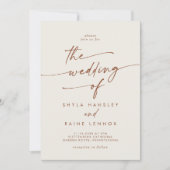 Boho Chic Bohemische Creme die Hochzeit von Einladung (Vorderseite)