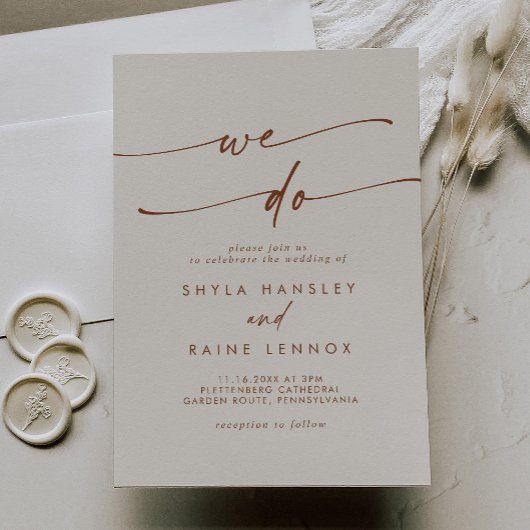 Boho Chic Bohemische Creme machen wir Hochzeit Einladung