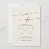 Boho Chic Bohemische Creme machen wir Hochzeit Einladung (Vorderseite)