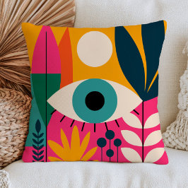 BOHO-Chic-Böser-Blick-Illustration Fette Maximalis Kissen