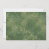 Boho Chic Botanical Gold Geometric Wedding Einladung (Rückseite)