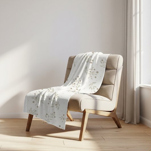 Boho Chic Botanical Leaves and Berries Pattern  Sherpadecke