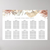 Boho-Chic-Botanische Hochzeitssattelkarte Poster (Vorne)