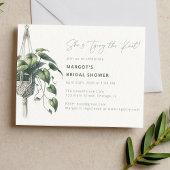 Boho Chic Botanische Krawatte des Knotens Brautpar Einladung