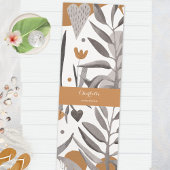Boho Chic Botanisches Blumendesign mit Namen Yogamatte