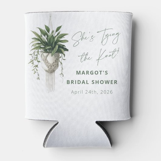 Boho Chic Botanisches Brautparty "Krawatte der Kno Dosenkühler (Vorderseite)