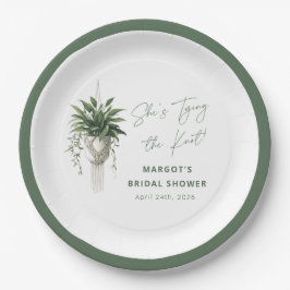 Boho Chic Botanisches Brautparty "Krawatte der Kno Pappteller