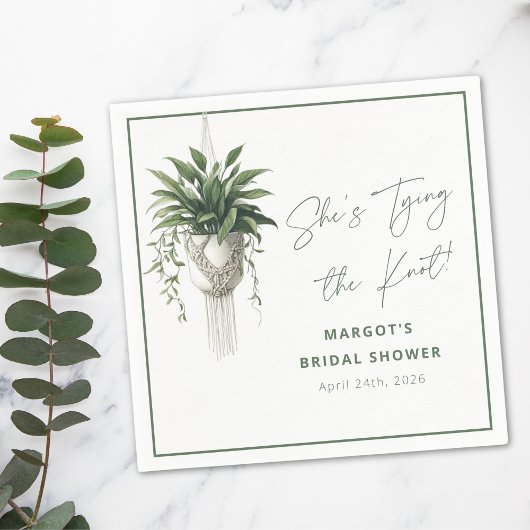 Boho Chic Botanisches Brautparty "Krawatte der Kno Serviette