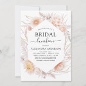 Boho Chic Brautparty Luncheon Dusty Pink Wüste Einladung (Vorderseite)