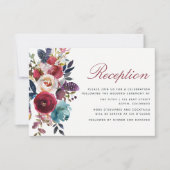 Boho Chic Burgund und Hochzeit im Herbst der Marin Einladung (Vorderseite)